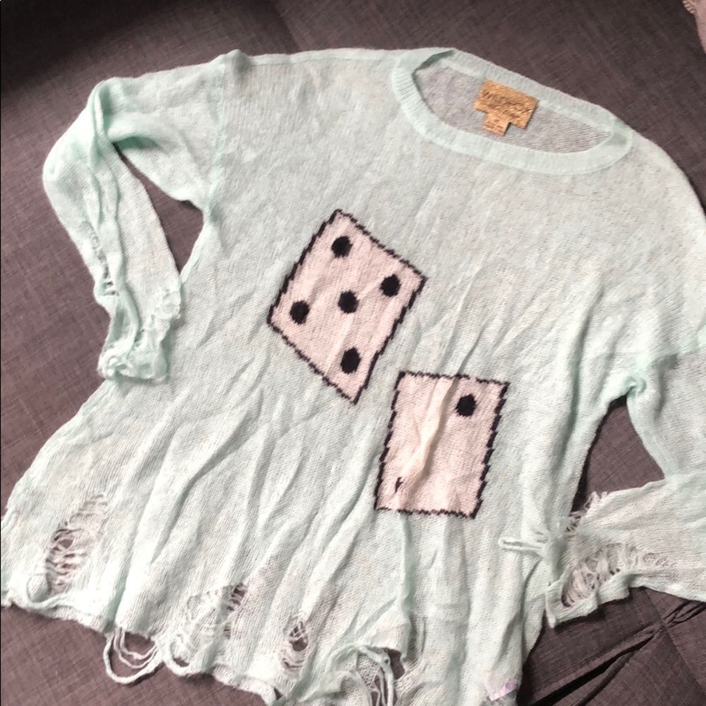 Wildfox Lennon Dice Domino Effect sweater